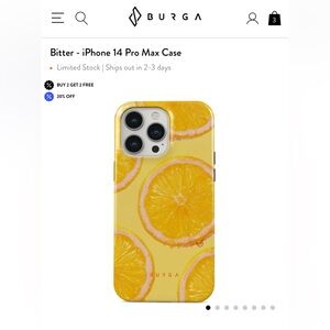 Brand new Burga “Bitter” iPhone 14 Pro Max case